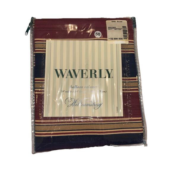 Waverly Other - NEW WAVERLY WILLIAMSBURG SPOTSWOOD STRIPE PORCELAIN BALLOON VALANCE 79 W X 14 L